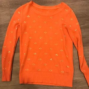 Orange Sequined Sweater